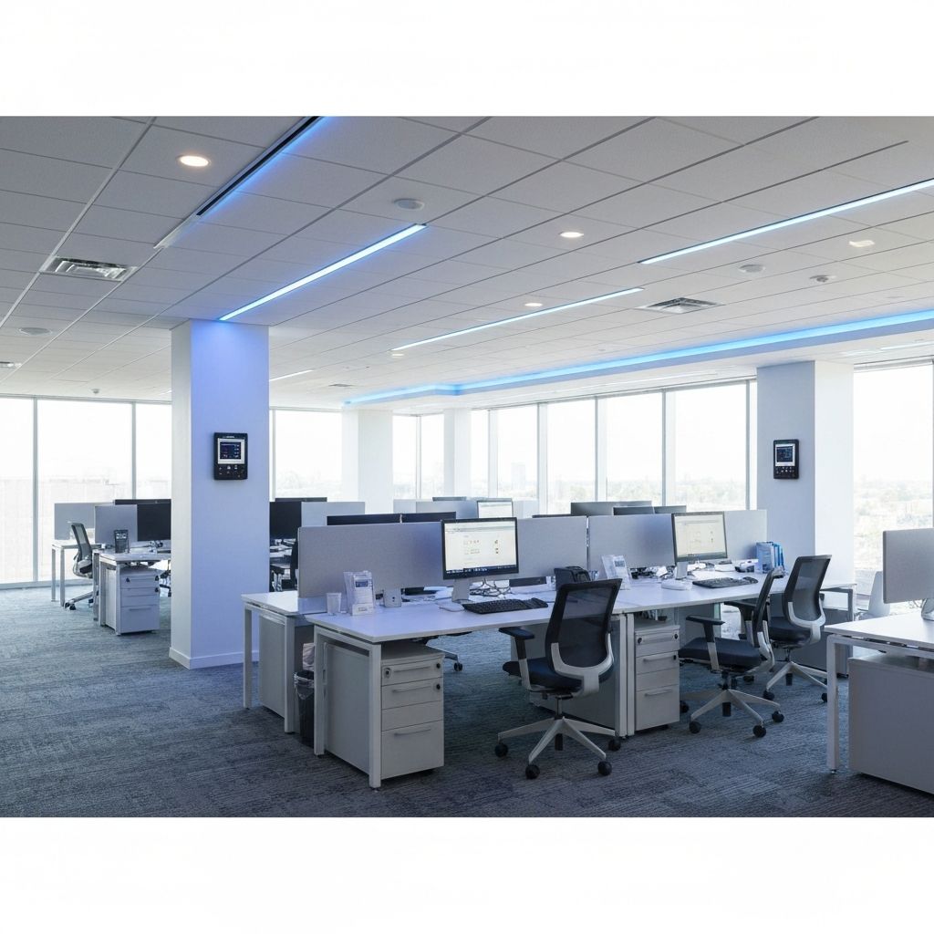 Smart commercial office space with automated building management